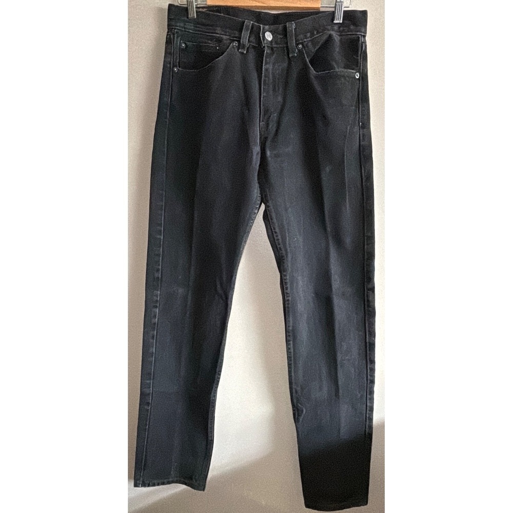 Levi's 505 Jeans Mens 32x36* Regular Straight Leg Fit Black Denim Dark Wash Y2K